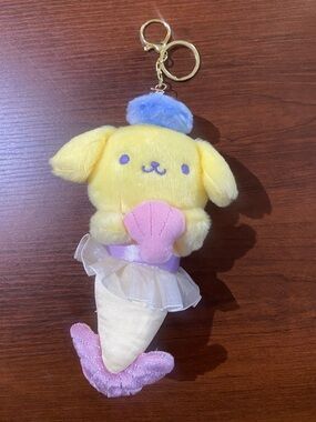 Sanrio Japan Original Pompompurin Mermaid Keychain Bag Charm Kawaii